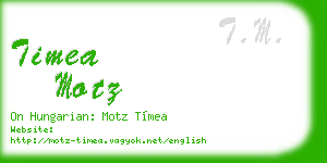 timea motz business card